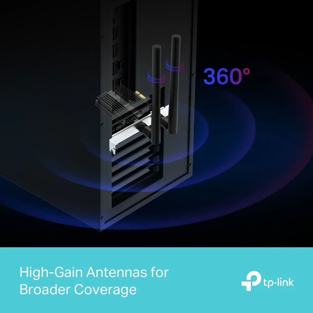 TP-Link Archer TX50E AX3000 Wi-Fi6 Bluetooth 5.3 PCIe Adapter - للتقنيات الحديثة TT TAB متجر