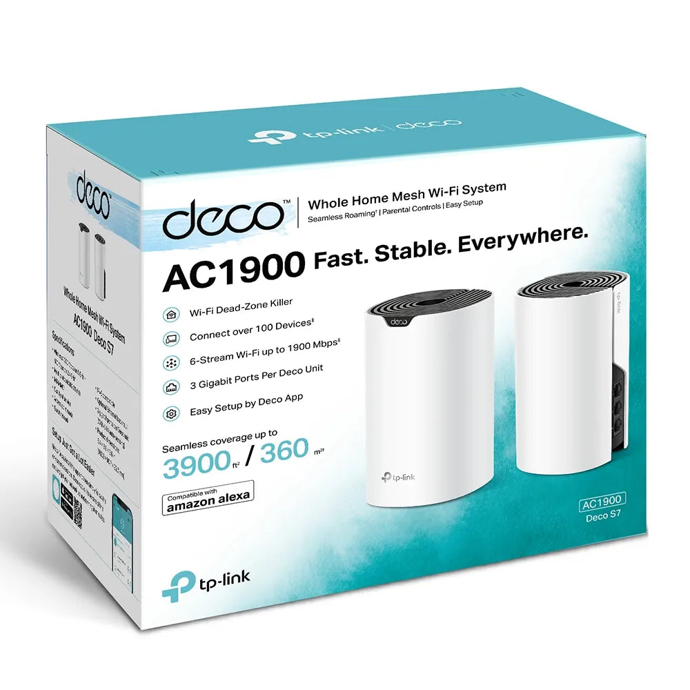 TP-Link Deco S7 AC1900 2-Pack Whole Home Mesh Wi-Fi 5 System