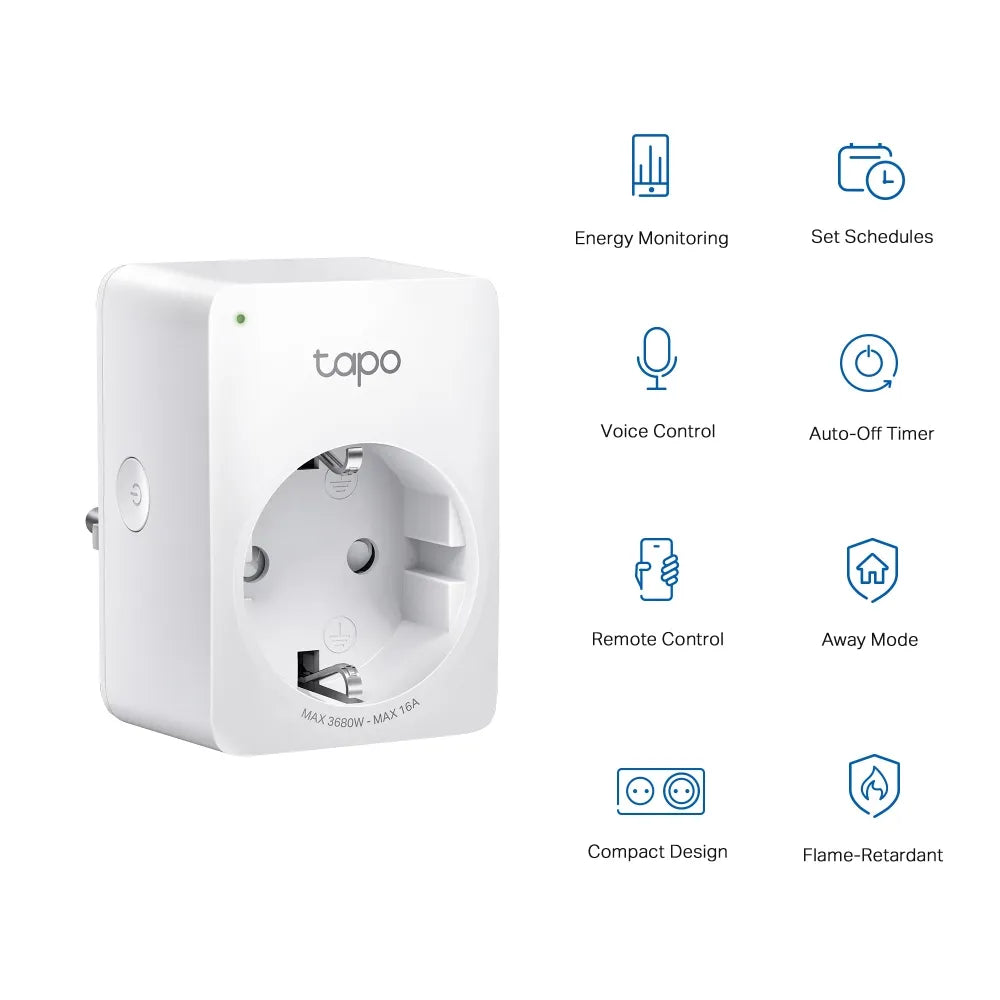 TP-Link Tapo P110 Mini Smart Wi-Fi Socket, Energy Monitoring - للتقنيات الحديثة TT TAB متجر