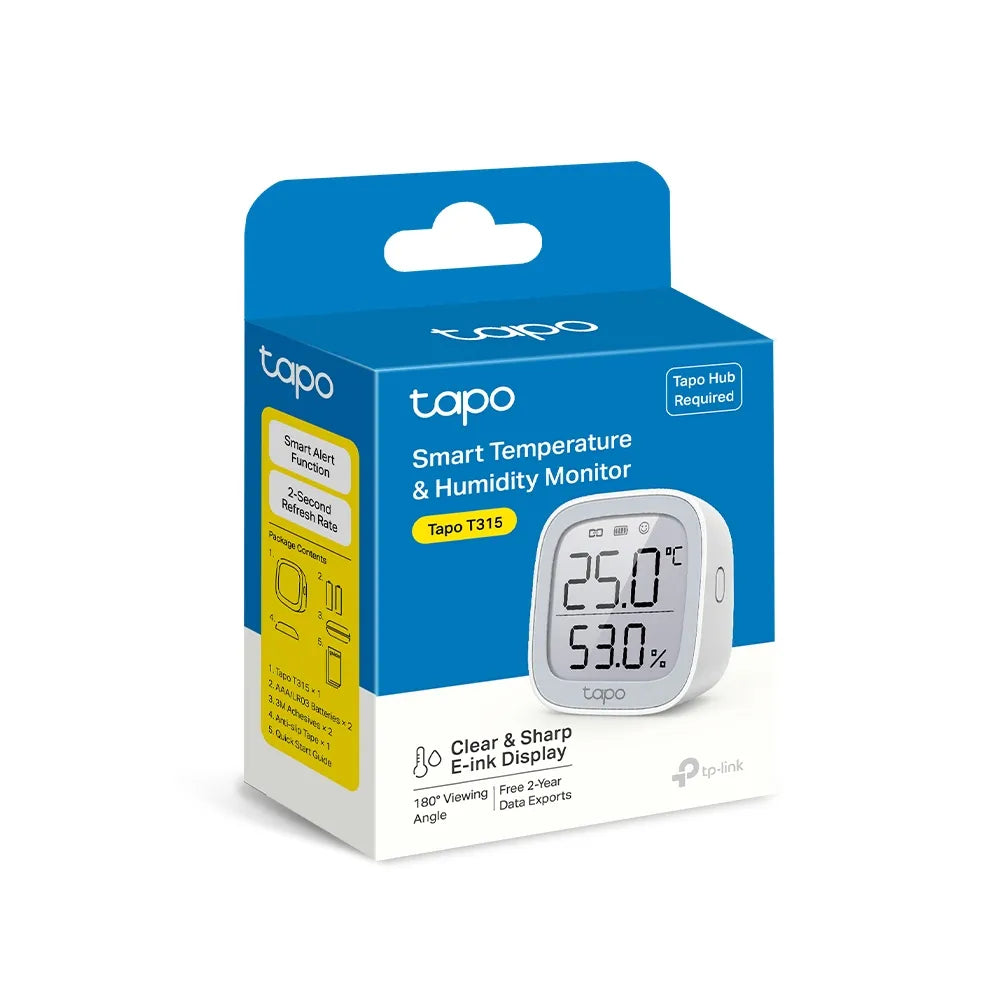 TP-Link Tapo T315 Smart Temperature & Humidity Monitor - للتقنيات الحديثة TT TAB متجر