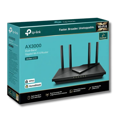 TP-Link Archer AX55 AX3000 Dual Band Gigabit Wi-Fi 6 Router