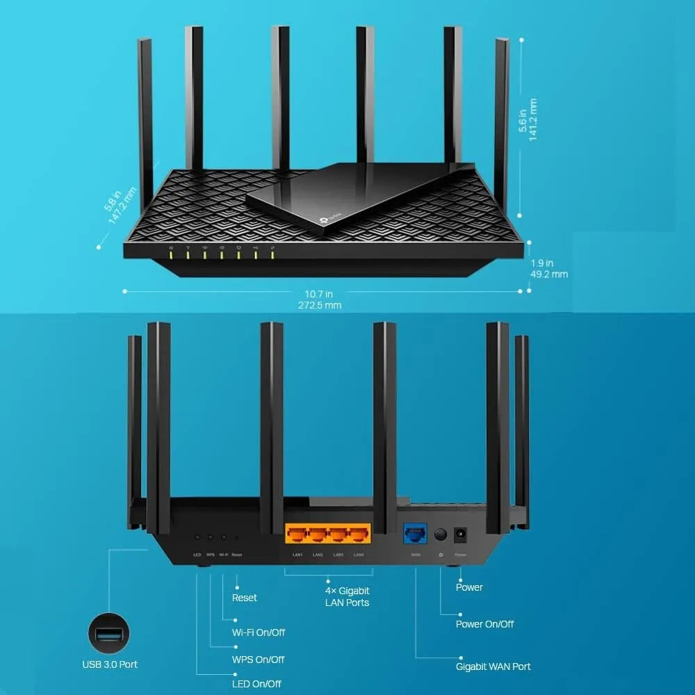 TP-Link Archer AX72 AX5400 Multi-Gigabit WiFi 6 Router - متجر TT Tab للتقنيات الحديثة