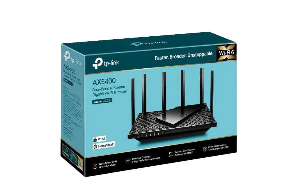 TP-Link Archer AX73 AX5400 Dual-Band Gigabit Wi-Fi 6 Router - للتقنيات الحديثة TT TAB متجر