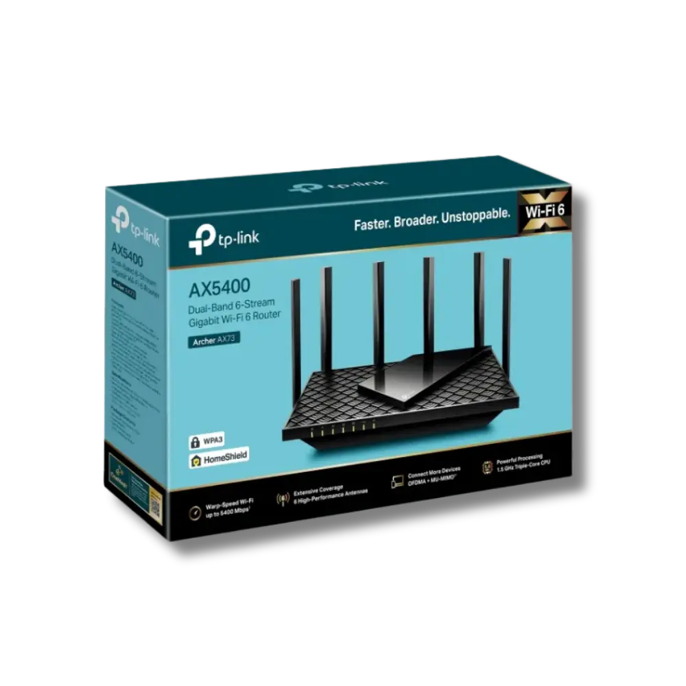 TP-Link Archer AX73 AX5400 Dual-Band Gigabit Wi-Fi 6 Router - للتقنيات الحديثة TT TAB متجر