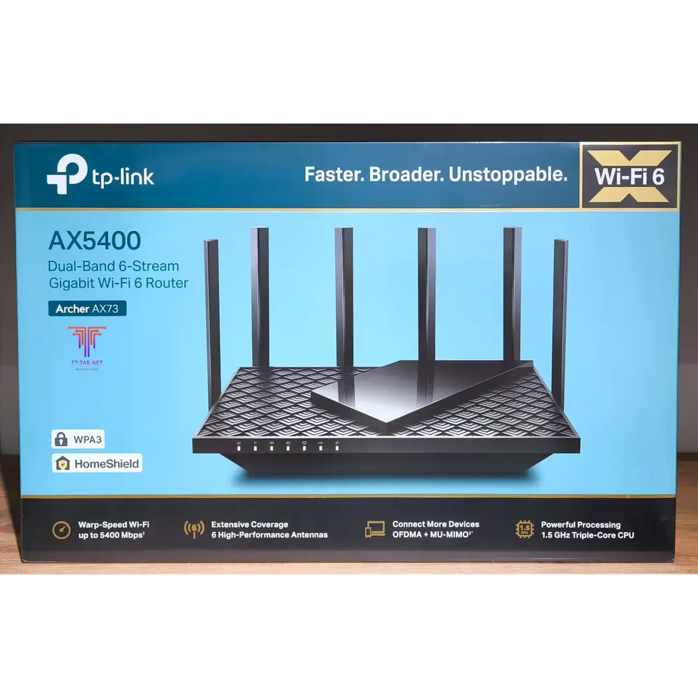 TP-Link Archer AX73 AX5400 Dual-Band Gigabit Wi-Fi 6 Router - للتقنيات الحديثة TT TAB متجر