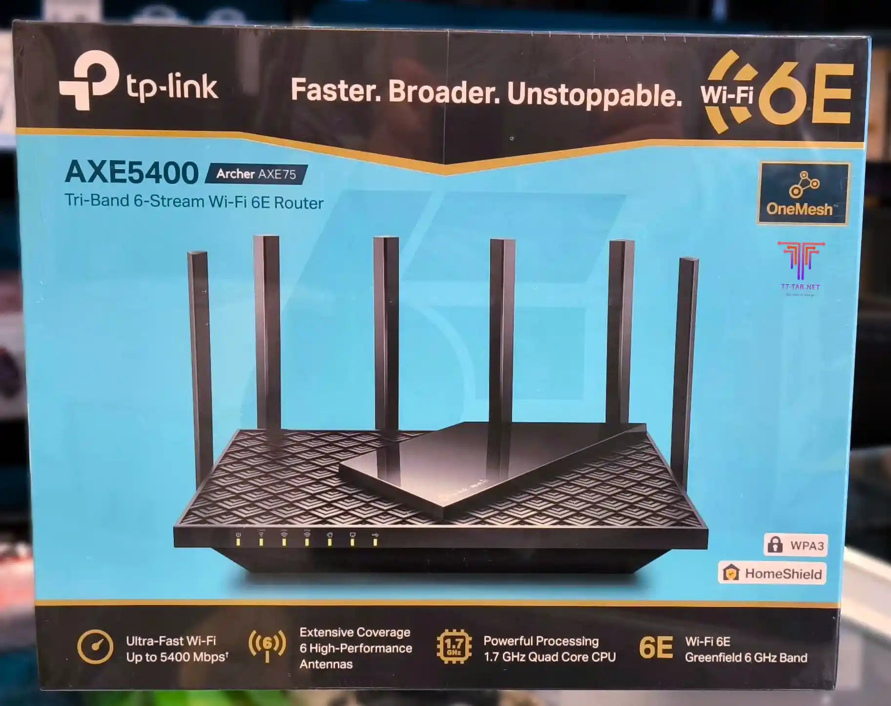 TP-Link Archer AXE75 AXE5400 Tri-Band Gigabit Wi-Fi 6E Router - للتقنيات الحديثة TT TAB متجر
