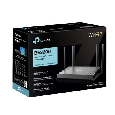 TP-Link Archer BE220 BE3600 Dual-Band Wi-Fi 7 Router
