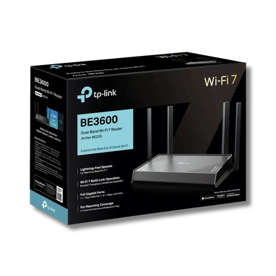 TP-Link Archer BE220 BE3600 Dual-Band Wi-Fi 7 Router