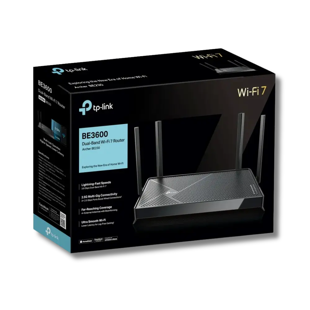TP-Link Archer BE230 BE3600 Dual-Band Wi-Fi 7 Router - للتقنيات الحديثة TT TAB متجر