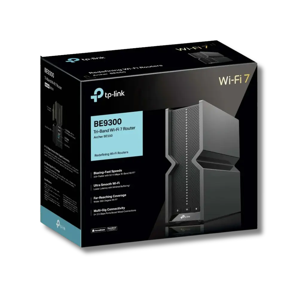 TP-Link Archer BE550 BE9300 Tri-Band Wi-Fi 7 Router - للتقنيات الحديثة TT TAB متجر