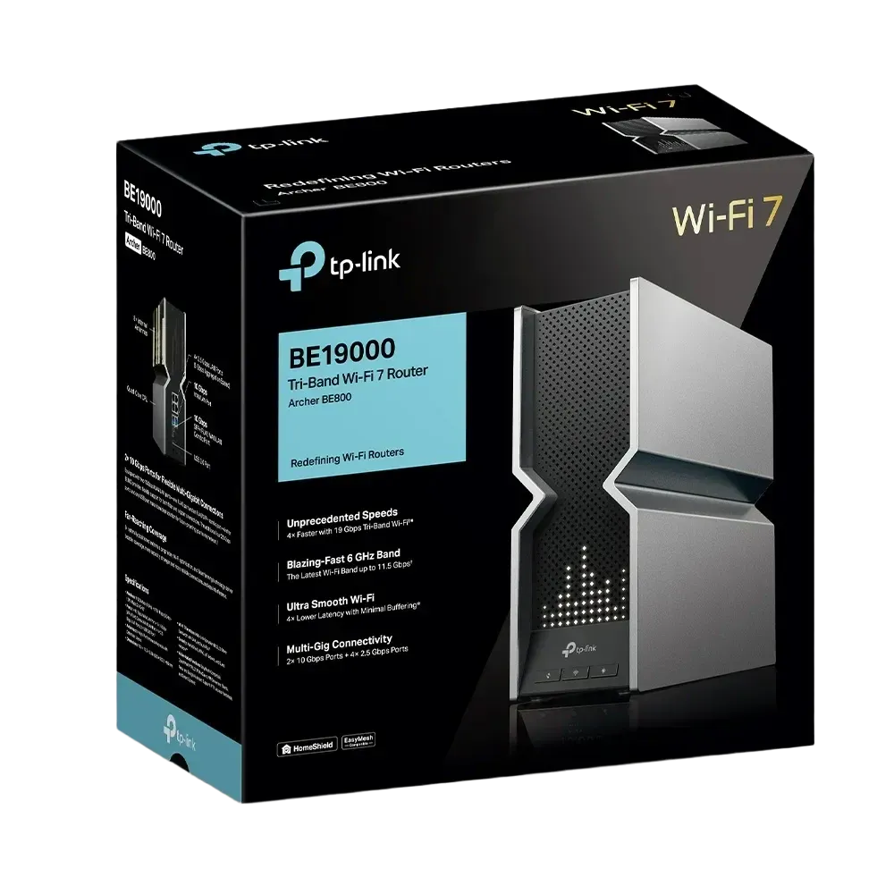 TP-Link Archer BE800 BE19000 Tri-Band Wi-Fi 7 Router - للتقنيات الحديثة TT TAB متجر
