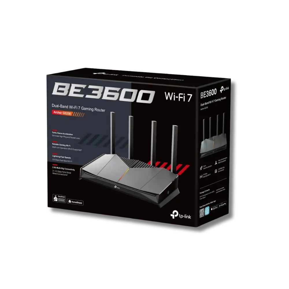 TP-Link Archer GE230 BE3600 Dual-Band Wi-Fi 7 Gaming Router with RGB & Gaming Port - متجر TT Tab للتقنيات الحديثة