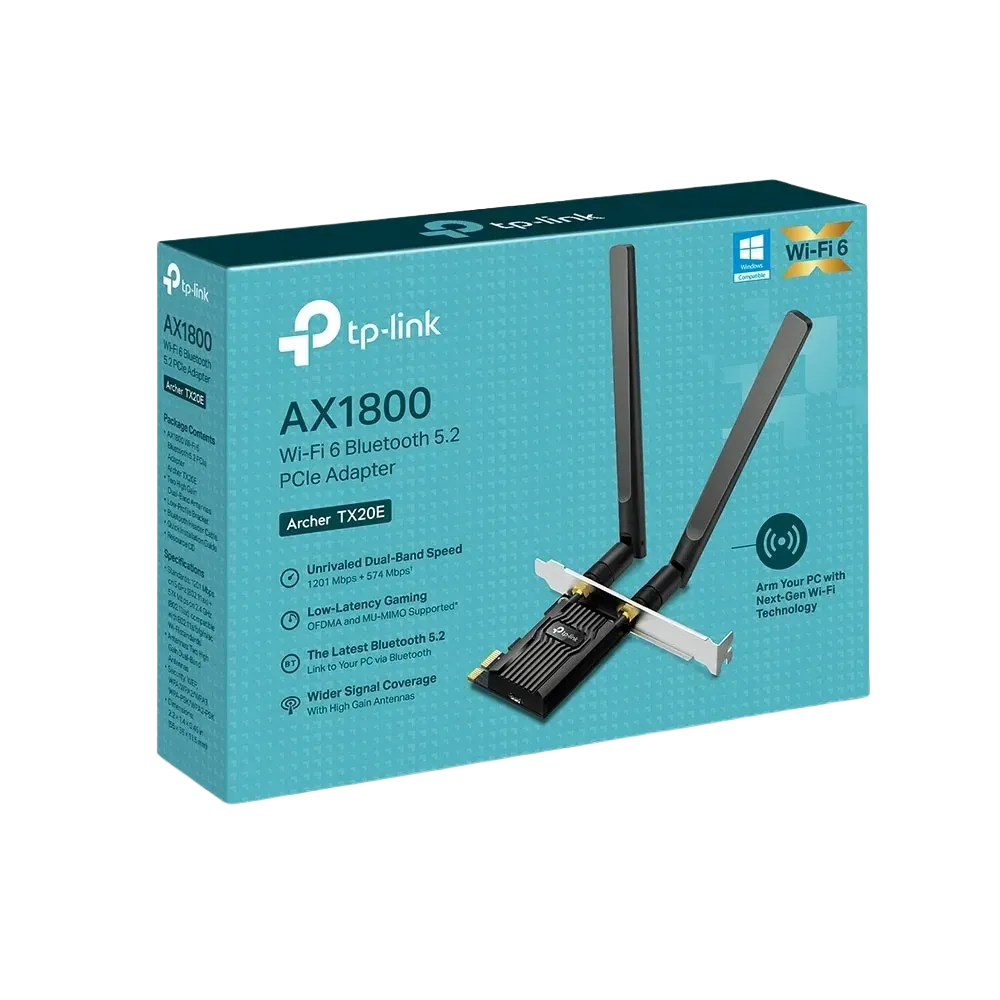 TP-Link Archer TX20E AX1800 AX1800 Wi-Fi 6 Bluetooth 5.2 PCIe Adapter - متجر TT Tab للتقنيات الحديثة
