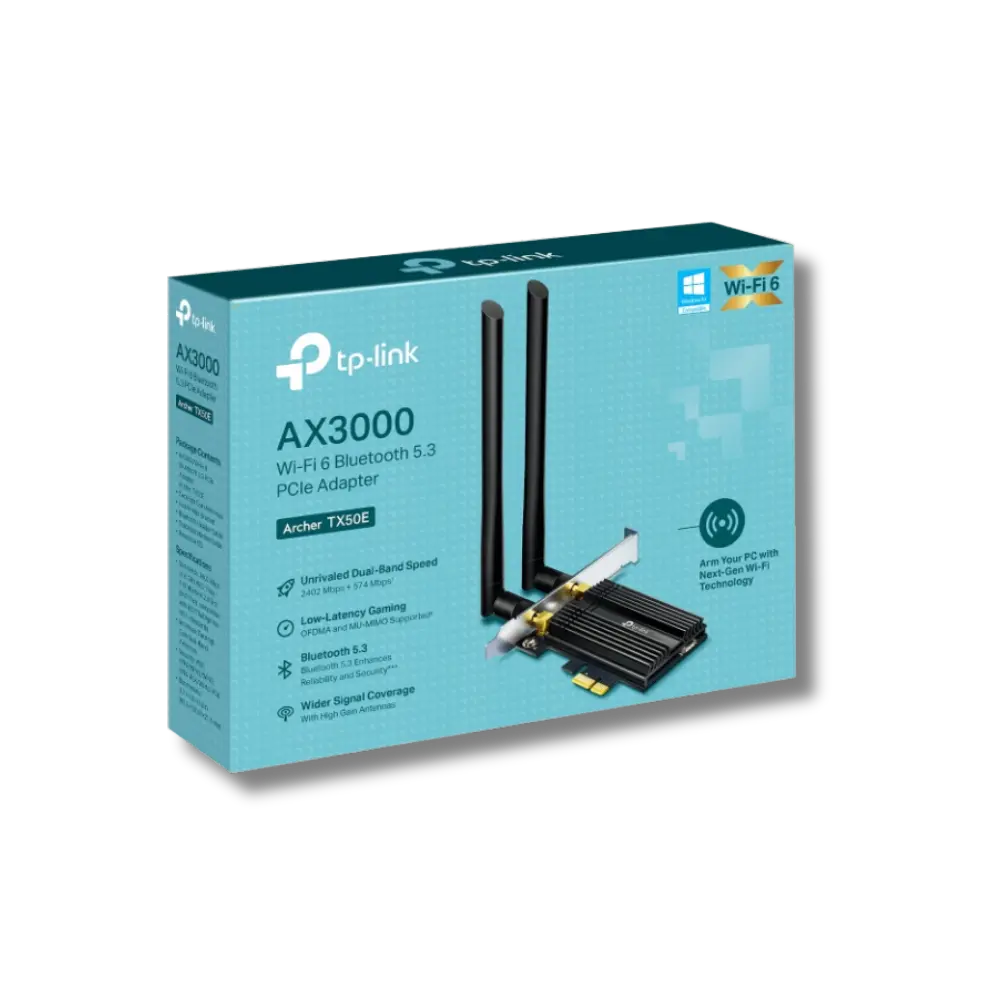 TP-Link Archer TX20E AX1800 AX1800 Wi-Fi 6 Bluetooth 5.2 PCIe Adapter - متجر TT Tab للتقنيات الحديثة