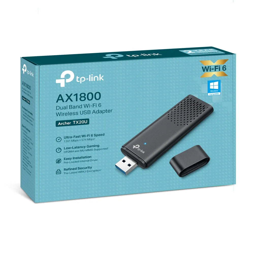 TP-Link Archer TX20U AX1800 Dual Band Wi-Fi 6 Wireless USB Adapter - للتقنيات الحديثة TT TAB متجر