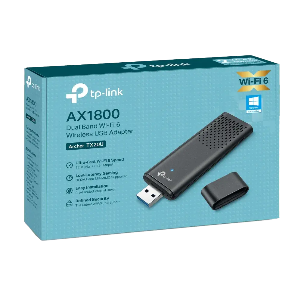 TP-Link Archer TX20U AX1800 Dual Band Wi-Fi 6 Wireless USB Adapter - للتقنيات الحديثة TT TAB متجر