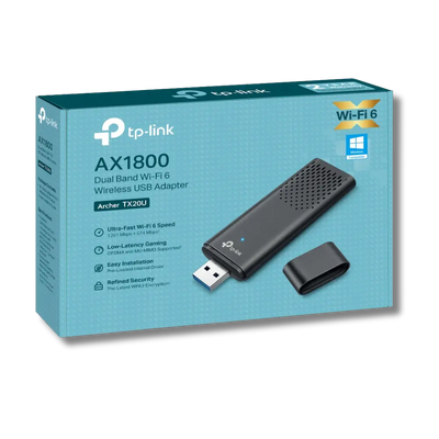 TP-Link Archer TX20U AX1800 Dual Band Wi-Fi 6 Wireless USB Adapter