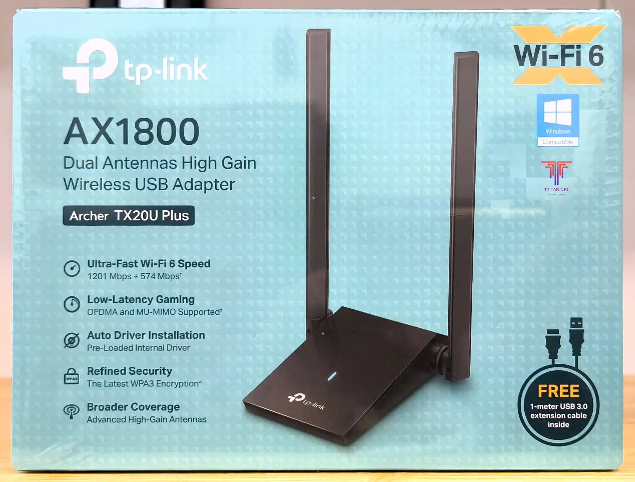 TP-Link Archer TX20U Plus AX1800 Dual Antennas High Gain Wireless USB Adapter - للتقنيات الحديثة TT TAB متجر