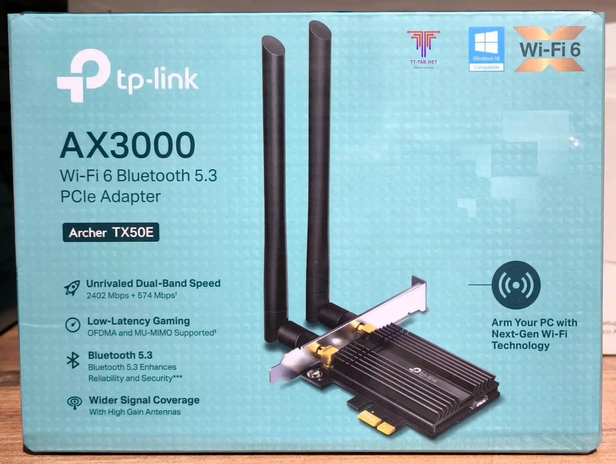 TP-Link Archer TX50E AX3000 Wi-Fi6 Bluetooth 5.3 PCIe Adapter - للتقنيات الحديثة TT TAB متجر