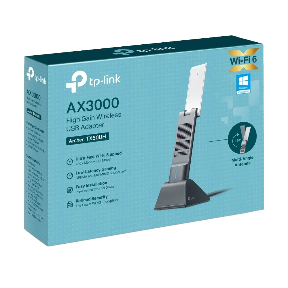 TP-Link Archer TX50UH AX3000 High Gain Wireless USB Adapter - للتقنيات الحديثة TT TAB متجر