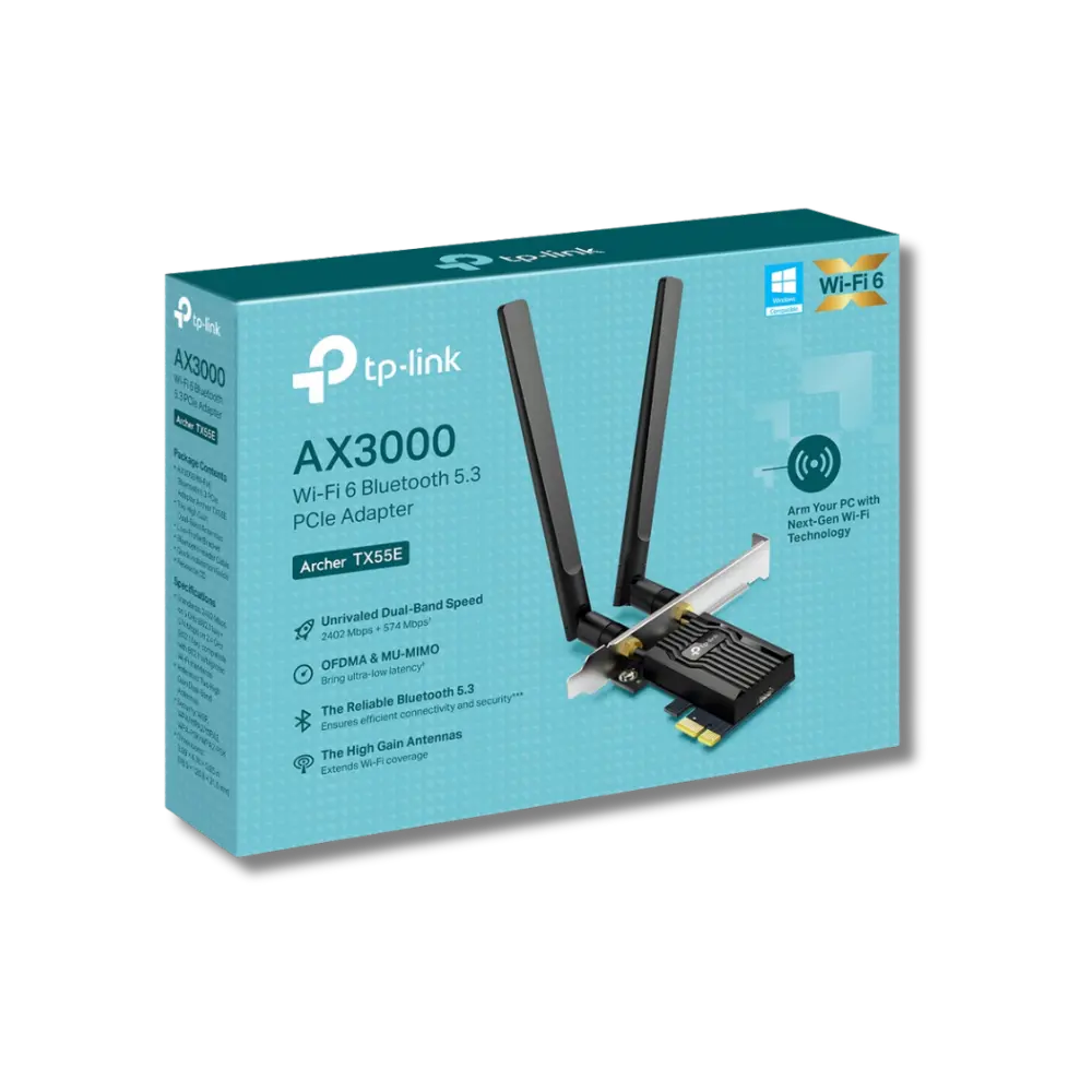 TP-Link Archer TX55E AX3000 Wi-Fi6 Bluetooth 5.3 PCIe Adapter