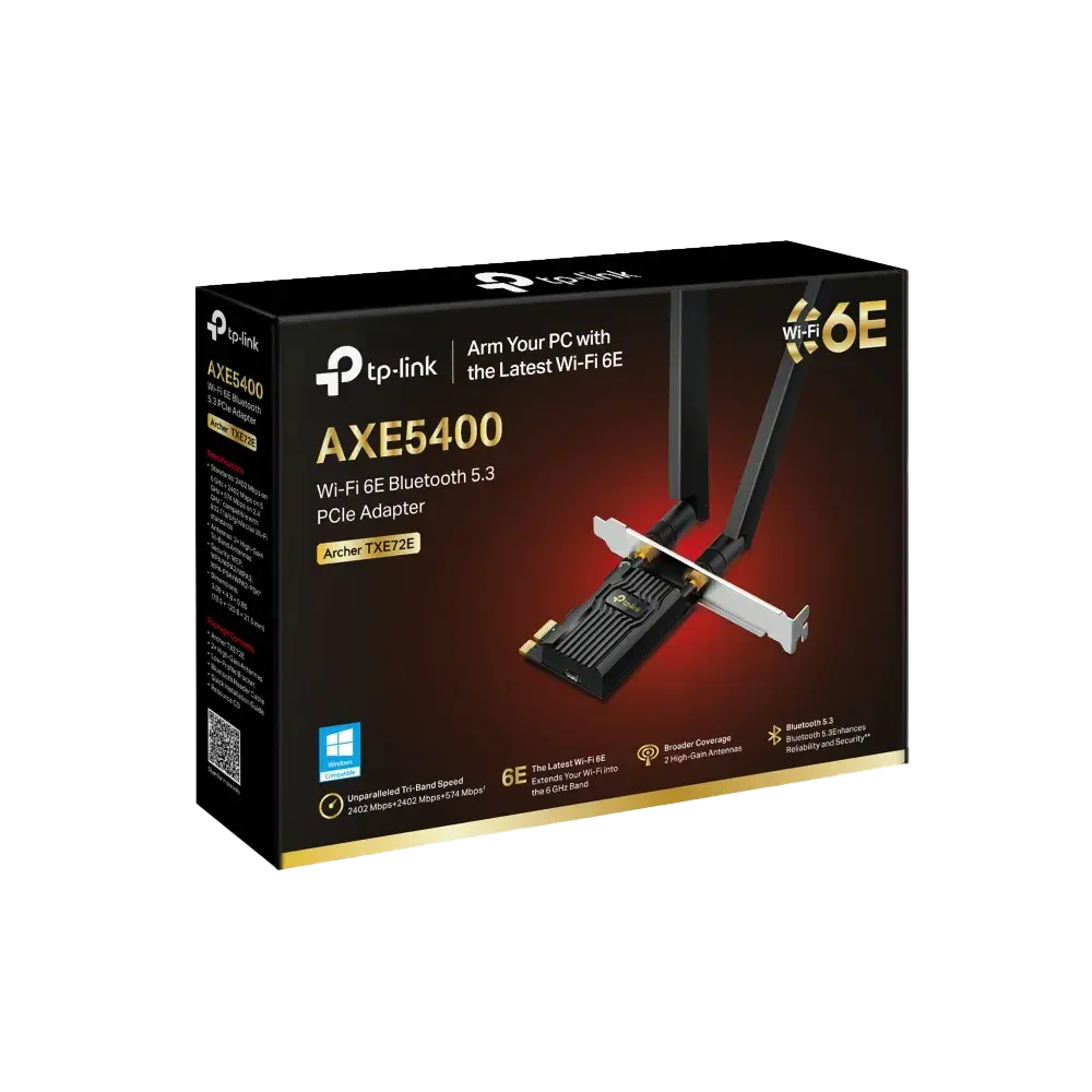 TP-Link Archer TXE72E AXE5400 Wi-Fi 6E Bluetooth 5.3 PCIe Adapter - للتقنيات الحديثة TT TAB متجر