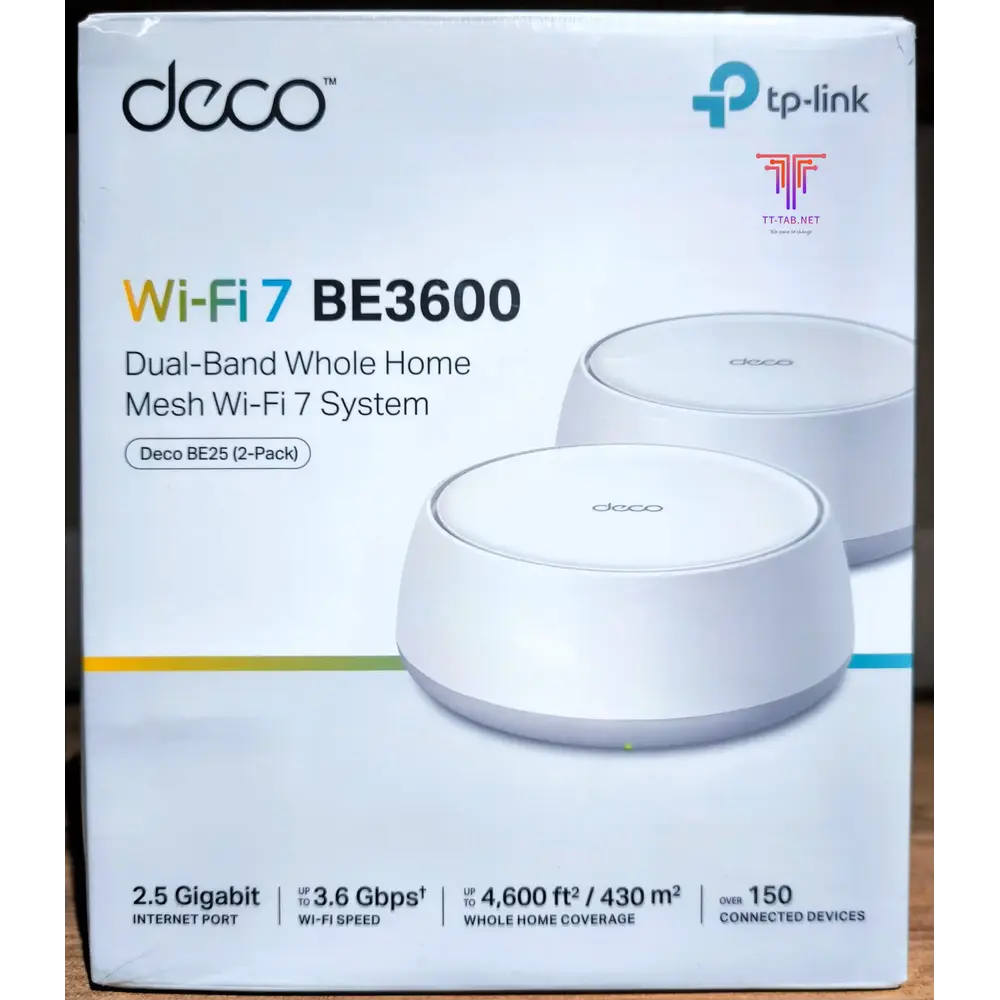 TP-Link Deco BE25 BE3600 2-Pack Whole Home Mesh WiFi 7 System - للتقنيات الحديثة TT TAB متجر