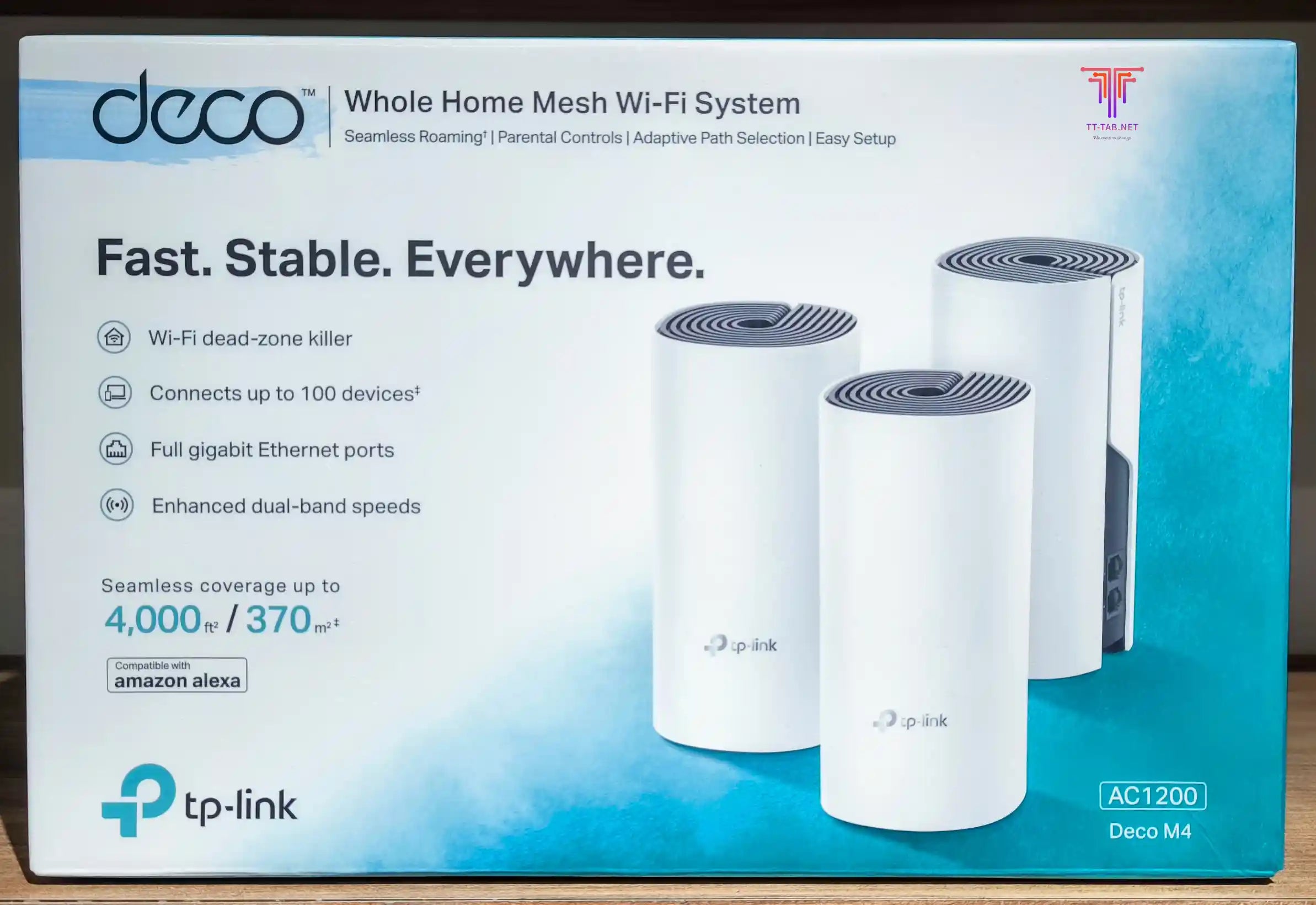 TP-Link Deco M4 AC1200 3-Pack Whole Home Mesh Wi-Fi 5 System - للتقنيات الحديثة TT TAB متجر