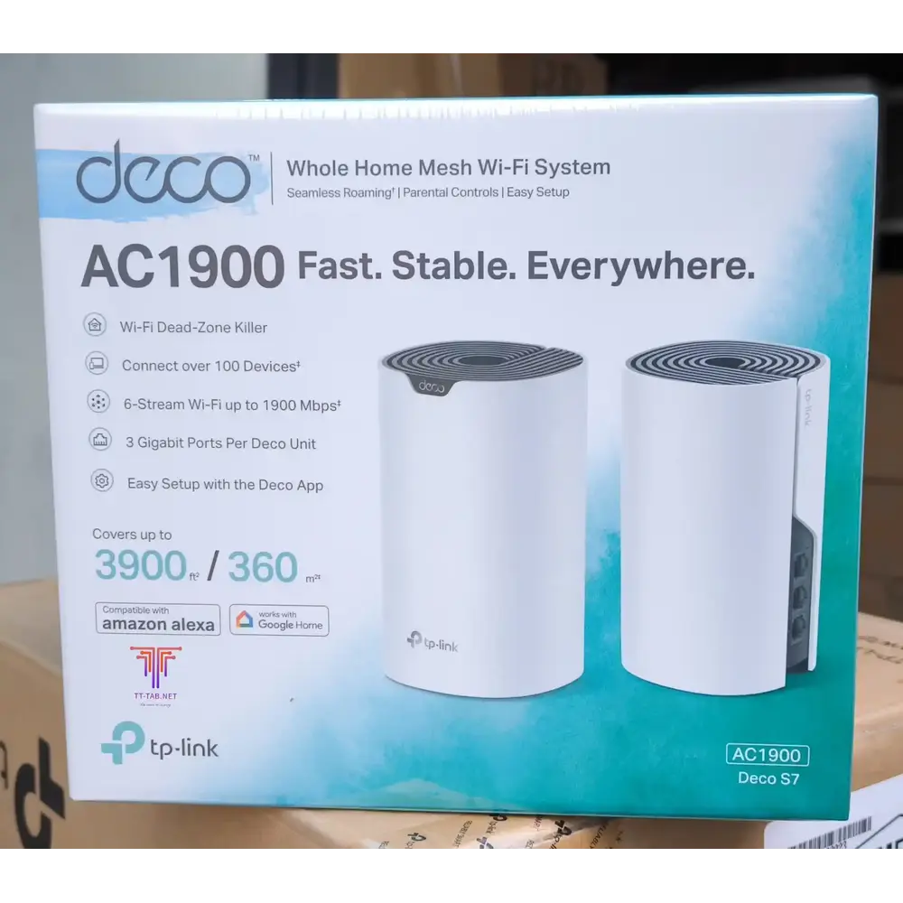 TP-Link Deco S7 AC1900 2-Pack Whole Home Mesh Wi-Fi 5 System - للتقنيات الحديثة TT TAB متجر