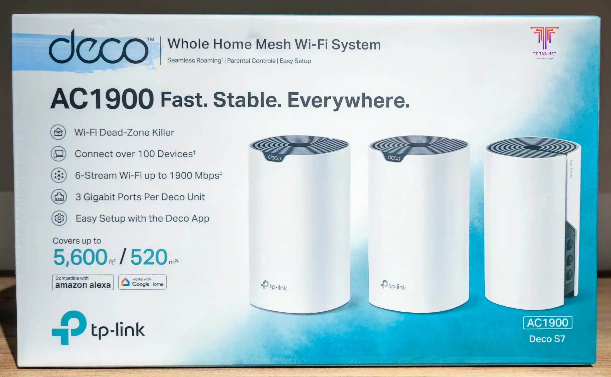 TP-Link Deco S7 AC1900 3-Pack Whole Home Mesh Wi-Fi 5 System - للتقنيات الحديثة TT TAB متجر
