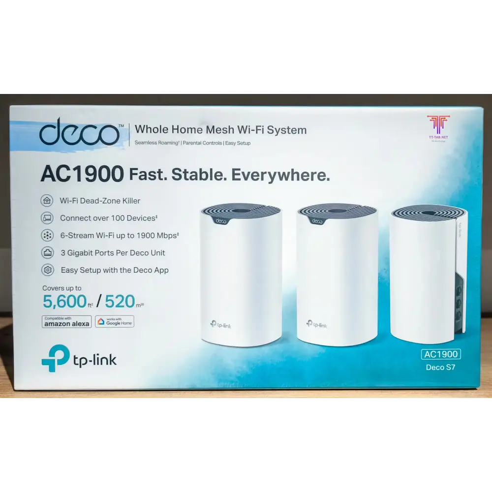 TP-Link Deco S7 AC1900 3-Pack Whole Home Mesh Wi-Fi 5 System - للتقنيات الحديثة TT TAB متجر