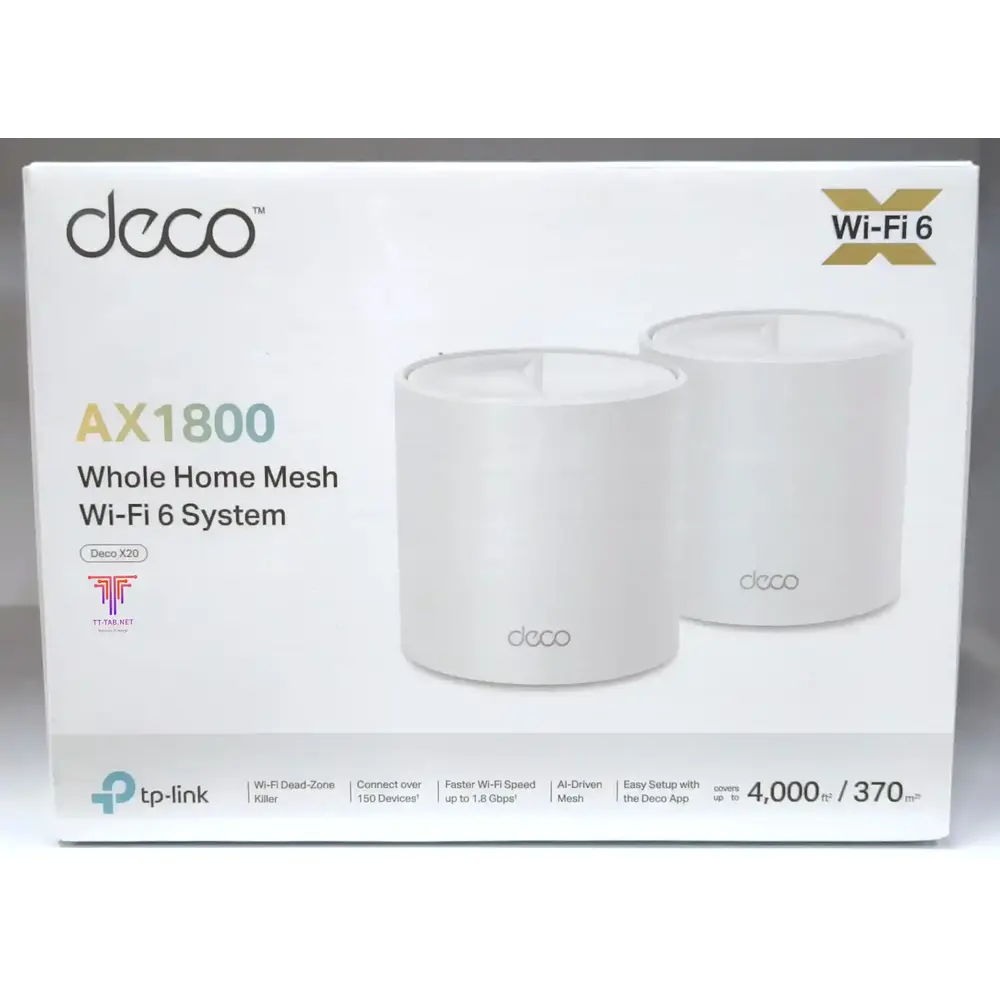 TP-Link Deco X20 AX1800 2-Pack Whole Home Mesh Wi-Fi 6 System