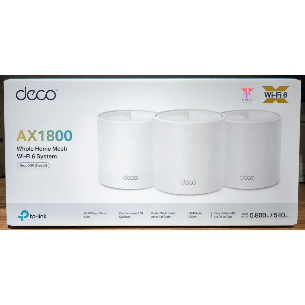 TP-Link Deco X20 AX1800 3-Pack Whole Home Mesh Wi-Fi 6 System