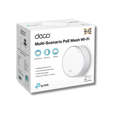 TP-Link Deco X50-PoE AX3000 2-Pack Whole Home Mesh WiFi 6 System with PoE