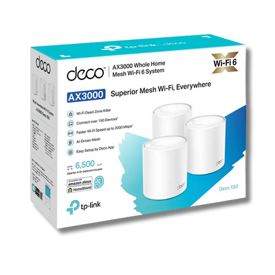 TP-Link Deco X50 AX3000 3-Pack Whole Home Mesh WiFi 6 System