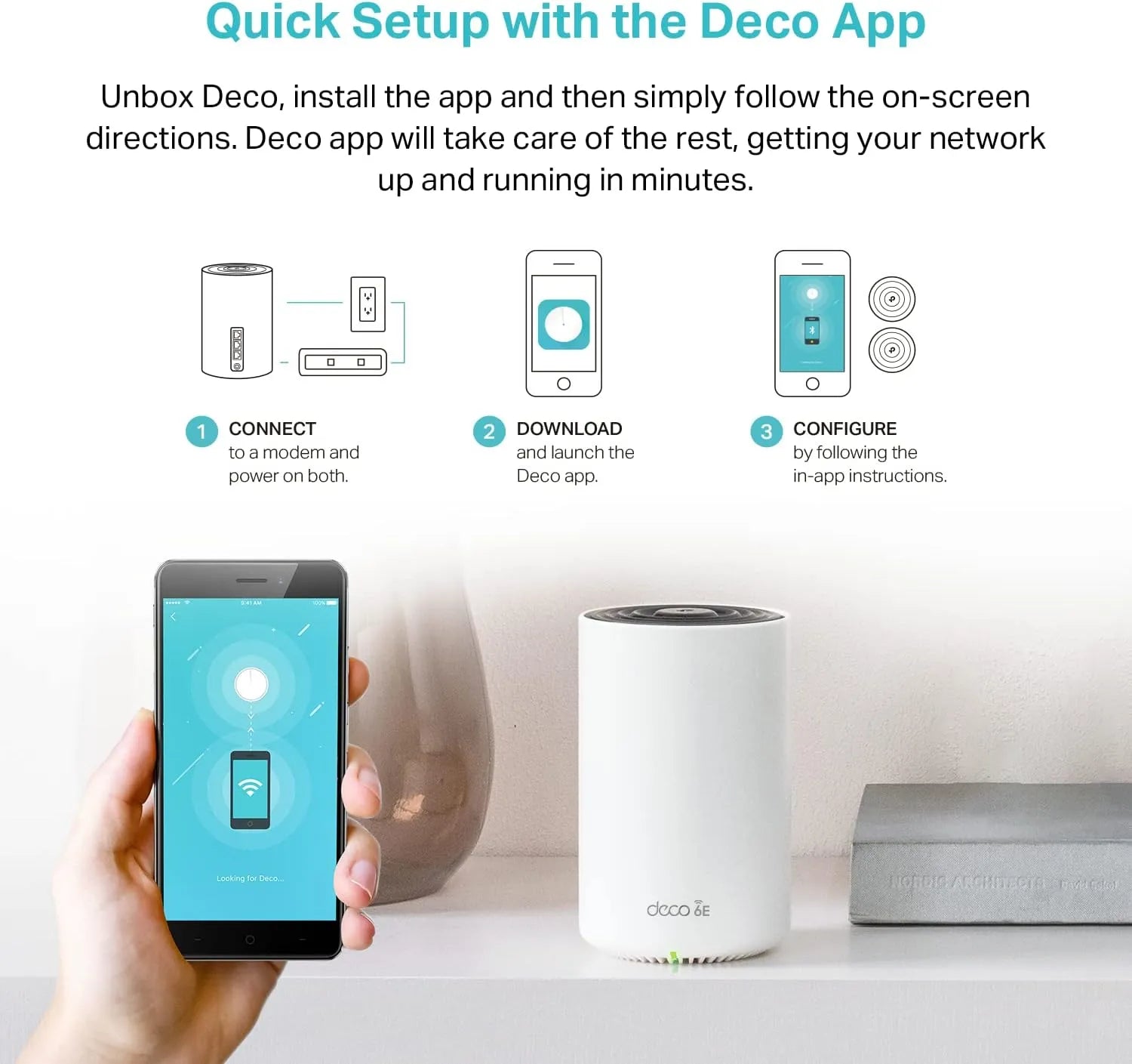 TP-Link Deco XE75 AXE5400 1-Pack Tri-Band Mesh Wi-Fi 6E System - للتقنيات الحديثة TT TAB متجر