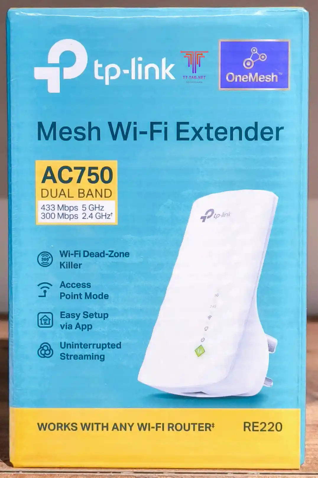 TP-Link RE220 AC750 Mesh Wi-Fi5 Range Extender - للتقنيات الحديثة TT TAB متجر