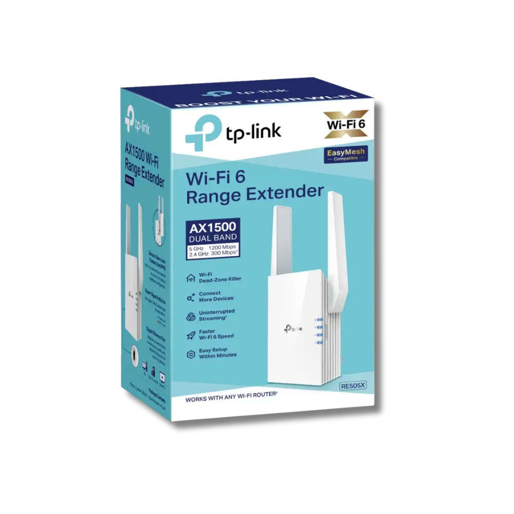 TP-Link RE505X AX1500 Wi-Fi Range Extender - متجر TT Tab للتقنيات الحديثة