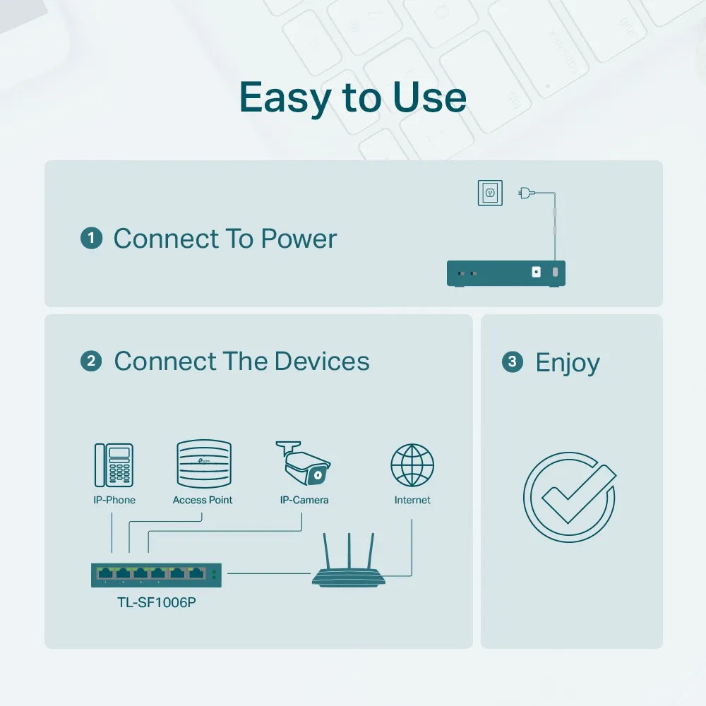 TP-Link TL-SF1006P 6-Port 10/100Mbps Desktop Switch with 4-Port PoE+ - متجر TT Tab للتقنيات الحديثة