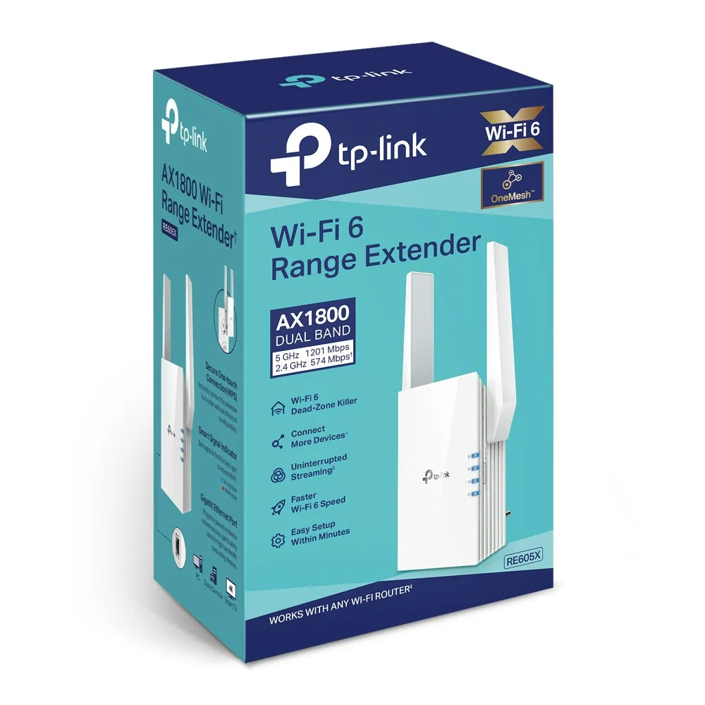 TP-Link RE605X AX1800 Wi-Fi6 Range Extender - للتقنيات الحديثة TT TAB متجر
