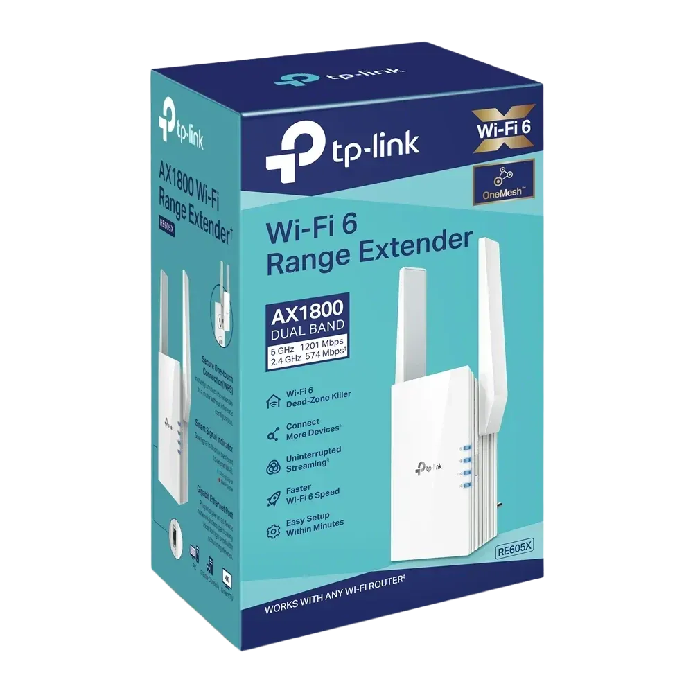 TP-Link RE605X AX1800 Wi-Fi6 Range Extender - للتقنيات الحديثة TT TAB متجر