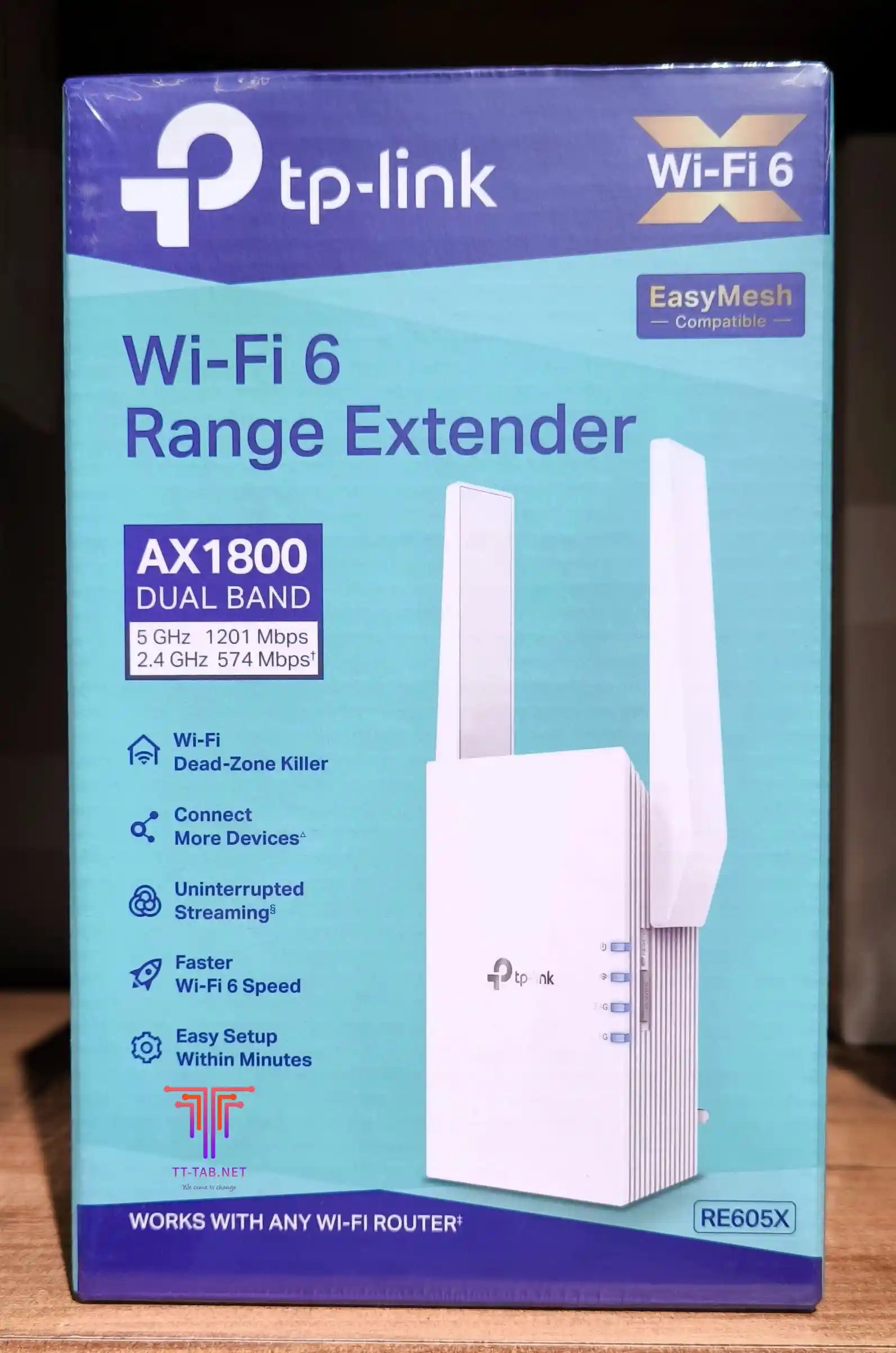 TP-Link RE605X AX1800 Wi-Fi6 Range Extender - للتقنيات الحديثة TT TAB متجر
