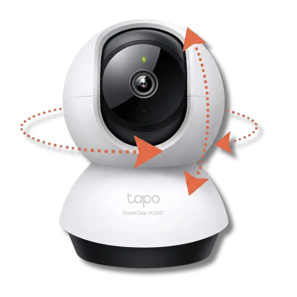 TP-Link Tapo C220 Pan/Tilt AI Home Security Wi-Fi Camera, white color, with a spherical shape and a black lens.