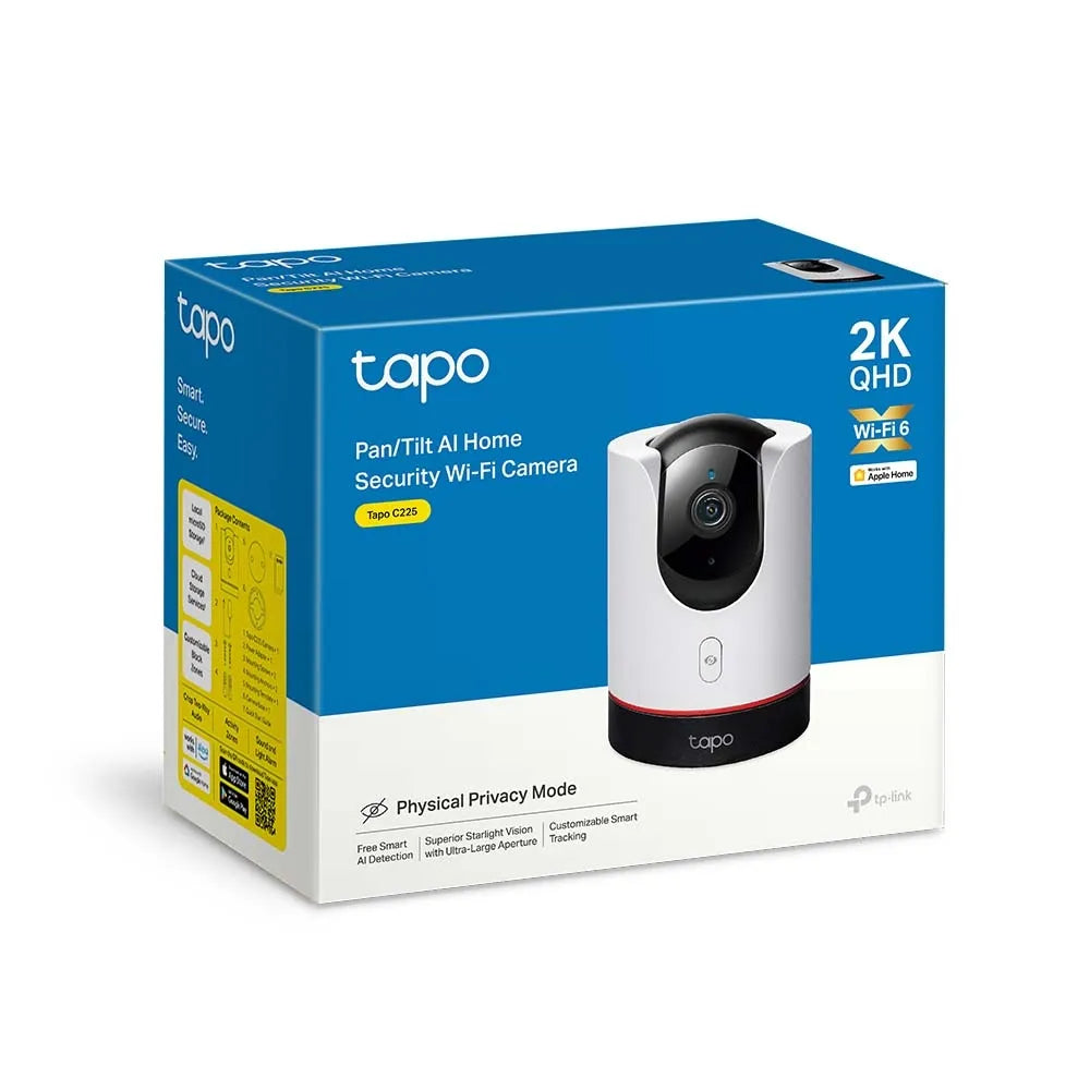 TP-Link Tapo C225 Pan/Tilt AI Home Security Wi-Fi Camera packaging box