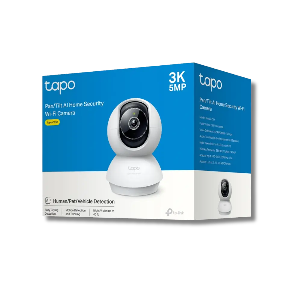 TP-Link Tapo C230 3K 5MP Pan/Tilt AI Home Security Wi-Fi Camera - متجر TT Tab للتقنيات الحديثة