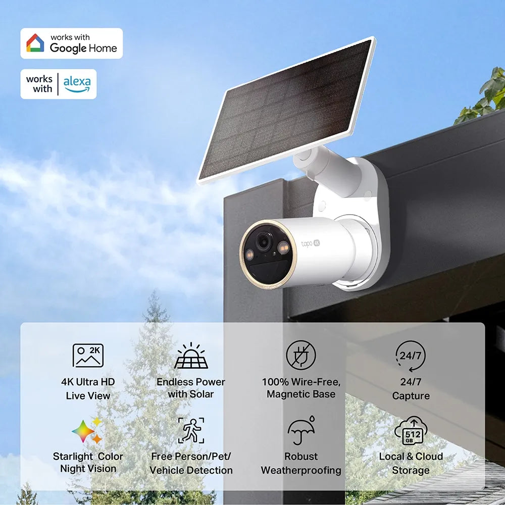 TP-Link Tapo C460 KIT 4K 8MP Solar-Powered Dual-Band Security Camera Kit - متجر TT Tab للتقنيات الحديثة
