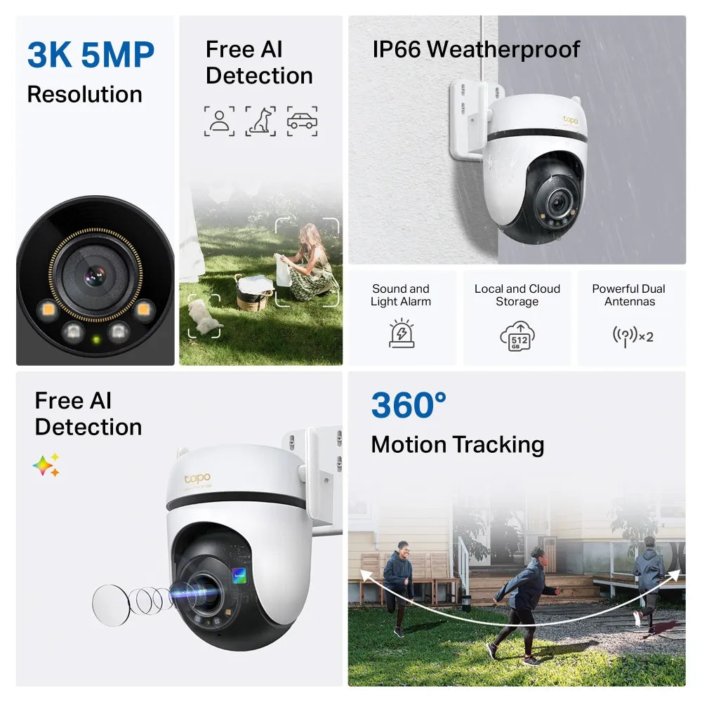 TP-Link Tapo C530WS Outdoor Pan/Tilt Security Wi-Fi Camera - متجر TT Tab للتقنيات الحديثة