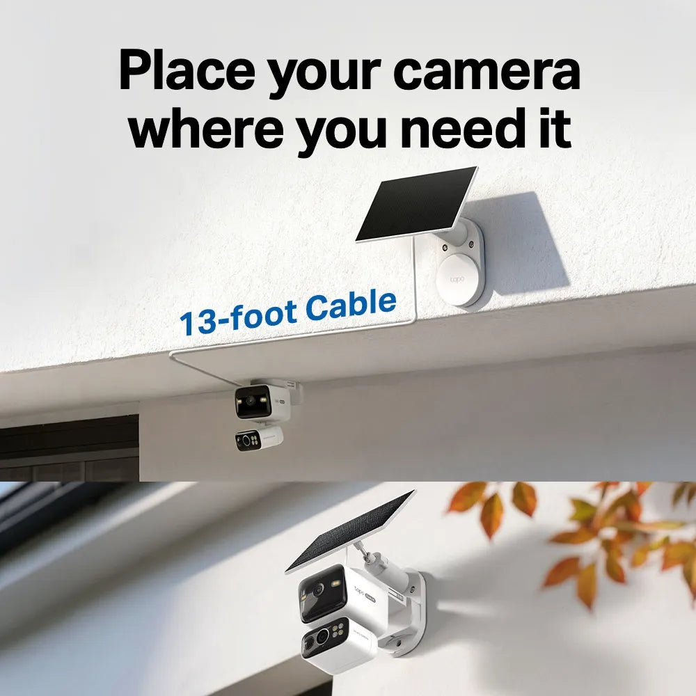 TP-Link Tapo C645D KIT Solar-Powered Dual-Lens Pan/Tilt Security Camera Kit - متجر TT Tab للتقنيات الحديثة