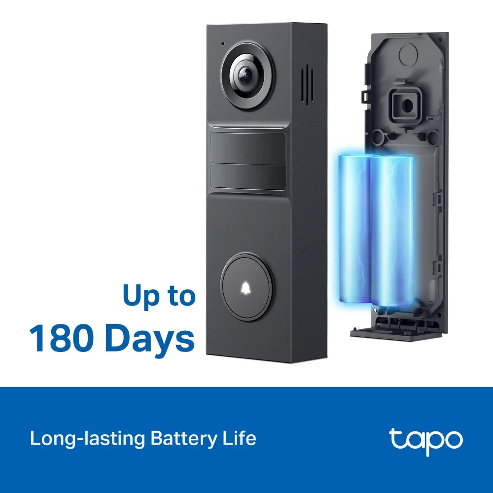 TP-Link Tapo D205 2K 3MP Wire-Free Smart Video Doorbell Mini - متجر TT Tab للتقنيات الحديثة