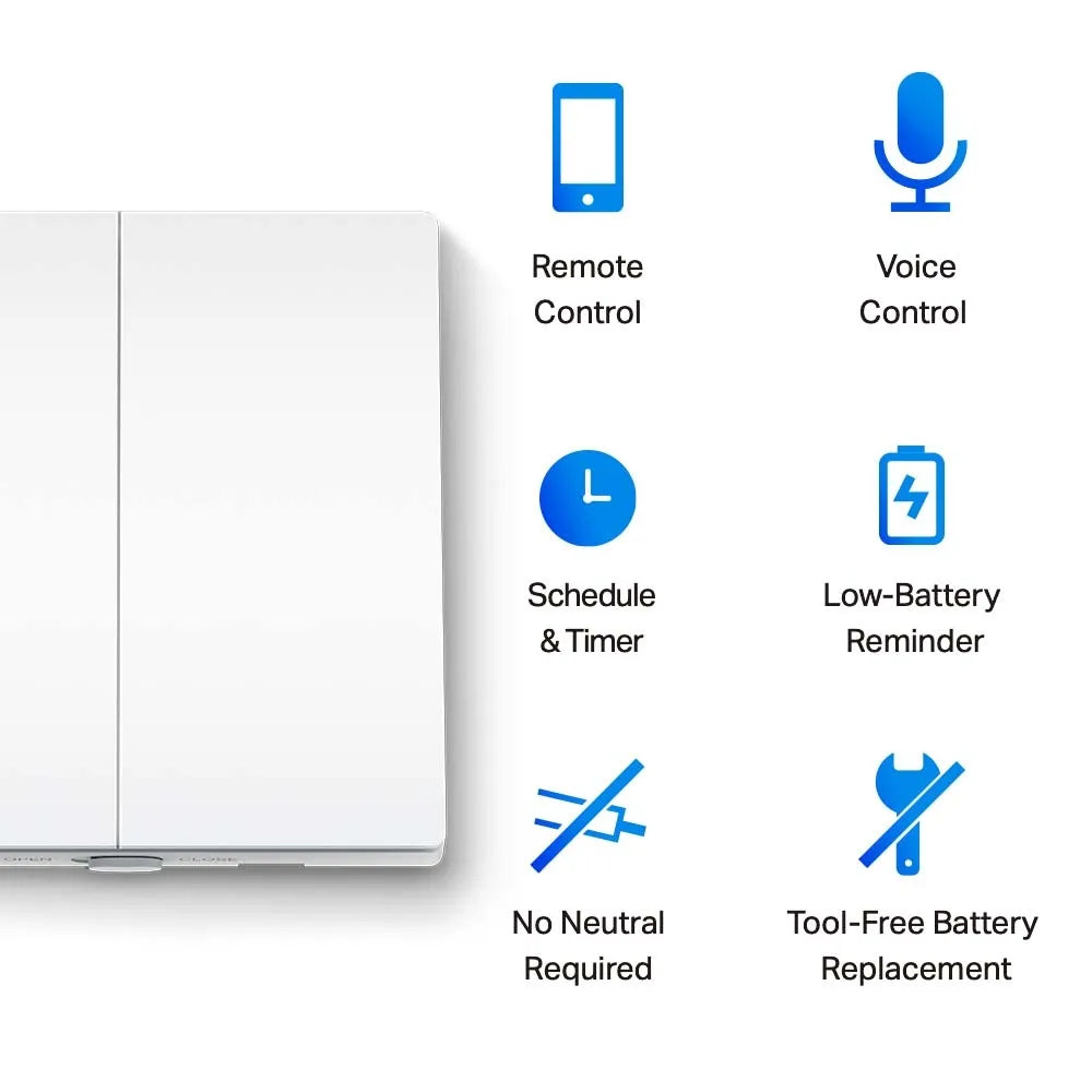 TP-Link Tapo S220 Smart Light Switch, 2-Gang 1-Way - للتقنيات الحديثة TT TAB متجر